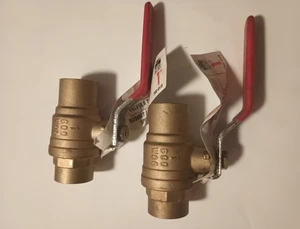 Mueller B-K 1" Brass Sweat Ball Valves - Picture 1 of 3