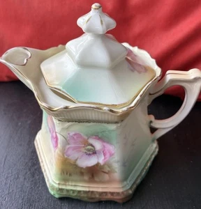 Antique Red RS Prussia 5” Cream Pitcher Unusual Hard To Find No Chips - Picture 1 of 7