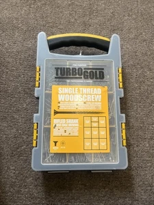 Single Thread Goldscrew Woodscrews Trade Case Grab Pack 2000 Pieces - Picture 1 of 4