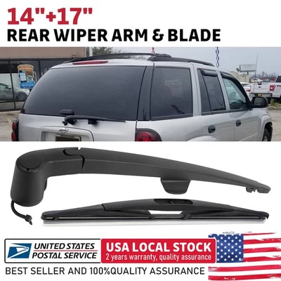 Premium 2 PIEZAS Nuevo 14" y 17" Negro Limpiaparabrisas Trasero y Brazo Para GMC Envoy 2007-2009 Foto 1 de 4