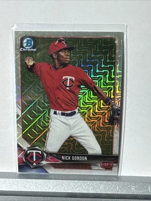 Nick Gordon 2018 Bowman Chrome Prospects Mojo Refractor Minnesota Twins #BCP49 - Image 1 of 4
