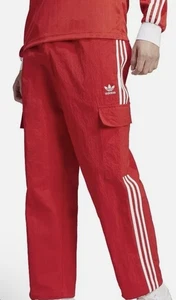 Neu Adidas Originals 3 Streifen Cargo Jogginghose rot Herren Gr. Small neu mit Etikett UVP $ 80 - Bild 1 von 5