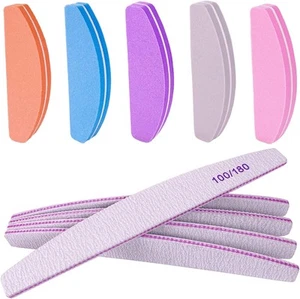 Nail File and Buffer (10 Pcs), Block Files Double Multicolor - Picture 1 of 7