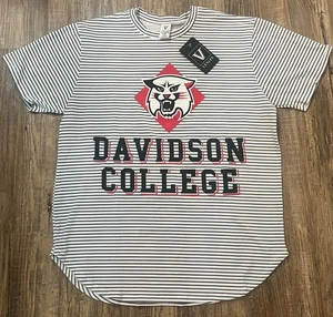 NCAA Davidson College The Wildcats Damen T-Shirt Größe Medium Neu mit Etikett Nadelstreifen - Bild 1 von 9