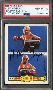 Hulk Hogan PSA/DNA Auto 10 1985 Topps WWF #56 HOF *AB0379 - Picture 1 of 2