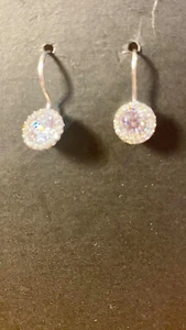 NORDSTROM Cubic Zirconia Earrings 18mm $130 NWOT #210 - Picture 1 of 3