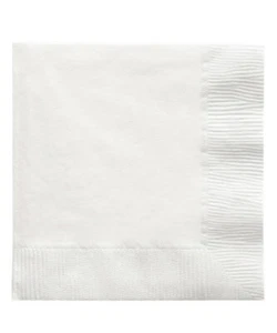 360 PLAIN White beverage/cocktail napkins for wedding/party/event, 2ply, 5"x5" - Picture 1 of 2
