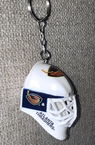 NHL Atlanta Thrashers HOCKEY GOALTENDER HELMET KEYCHAIN New Old Stock Cover