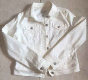 Off White Old Navy Jean Jacket, Ivory, Size Small NWOT
