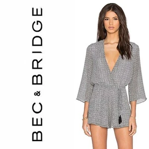 $229 BEC & BRIDGE GYPSET PLAYSUIT 8 designer jumpsuit ROMPER w BELT cutout back - Picture 1 of 7