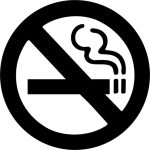 No Smoking Symbol 1 Color Window Wall Vinyl Decal Sticker Printed - Picture 1 of 5
