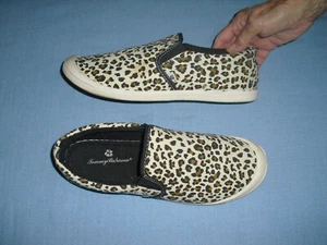 Scarpe basse casual Tommy Bahama stampa leopardata tela slip on donna taglia 10 - Foto 1 di 3