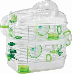 Acrylic Clear 3-Level Hamster Rodent Gerbil Mice Habitat With Top Exercise Ball - Picture 1 of 7