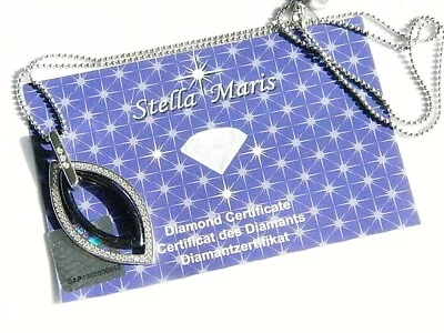 Stella Maris Damen Kette mit 3 Diamanten 925 Silber Zirkonia UVP 279 € Luxus - Bild 1 von 4