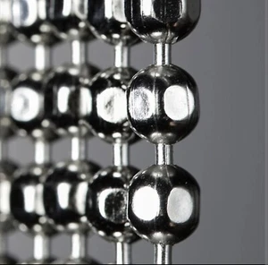 Shimmerscreen Faceted Ball Chain Beaded Curtain 80 Pcs 61" Long x 1/2" Ball NPS - Picture 1 of 11