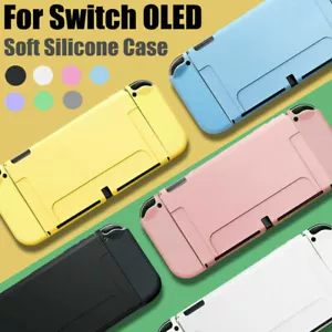 For Nintendo Switch OLED Soft Silicone Console Joy-Con Protective Case Cover AU - Picture 1 of 24