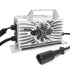 48Volt 15 Amp Golf Cart battery Charger 3 Pin Round Plug for Club Car Golf Cart - Picture 1 of 13