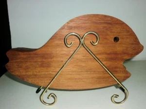 6 UNUSUAL VINTAGE RETRO WOODEN FISH TABLEMATS PLACEMATS WITH STAND - Picture 1 of 9