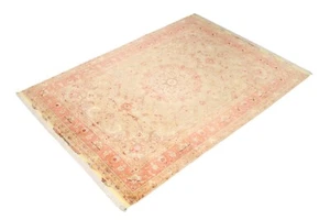 Traditional Hand-Knotted Tabrize Area Rug | 8'0" x 11'6" | 100% Wool/Silk Blend - Picture 1 of 9