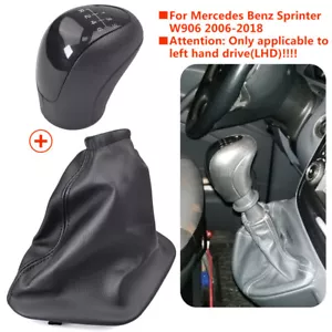 LHD 6 Speed For Benz Sprinter W906 2006-2018 Gear Shift Knob Shifter Boot Cover - Bild 1 von 19