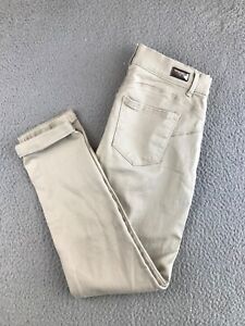 Juicy Couture Jeans Women's Size 6 Tan Khaki Tapered Cuffed Mid Rise Stretch