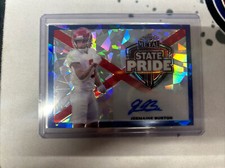 Jermaine Burton 2023 Leaf Blue Crystal Auto RC Numbered 2/4 SP-JB1