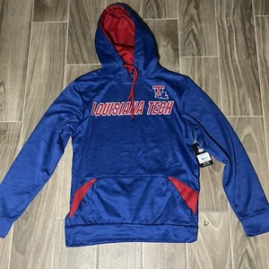 Louisiana Tech Bulldogs Blue Red Hoodie Mens Small Sweatshirt LA Tech Colosseum - Picture 1 of 7