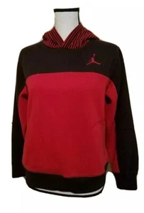 Air Jordan jumpman flight hoodie sweater shirt Red & Black Sz L Juniors 12-13YRS - Picture 1 of 9