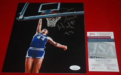 DAN ISSEL Denver Nuggets HOF 93 signed 8X10 JSA Witnessed COA WA481957 - Image 1 of 3