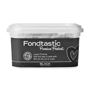 Fondtastic Premium Fondant Icing Black 250g - Picture 1 of 1