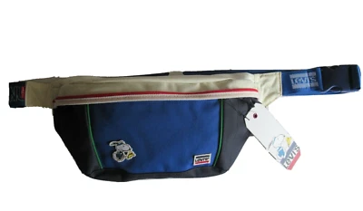 NEW Levi's x Peanuts Go Snoopy Sport Limited Crossbody Sling Bag Fanny Pack Blue - Image 1 of 4