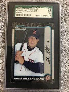 Bowman 1999 cromo Shea Hillenbrand novato radiocontrol graduado SGC 10 gemas como nuevo Medias Rojas - Imagen 1 de 3