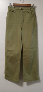 Madewell womens size 25 Emmett wide leg sage green hi rise jeans pants - Picture 1 of 5