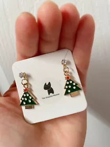 Fashion Zircon Christmas Tree Earrings Drop Dangle Women Party Jewelry New - Picture 1 of 4