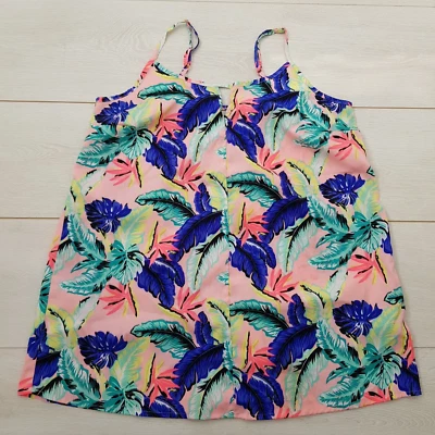 PEP&CO Summer Cami Top Size 14 Multi Tropical Strappy Sleeveless Holiday Casual - Image 1 of 4