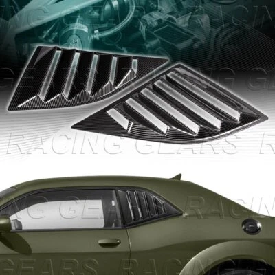 ASPECTO CARBONO ABS ventana lateral persianas tapa ventilación ajuste 08-23 Dodge Challenger Foto 1 de 4