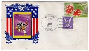 #905 Behive MT - Etichette Cartoni Animati Patriottici Weigand Seconda Guerra Mondiale 1945 - Foto 1 di 2