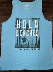 Camisa Six Flags Fiesta Texas TANK TOP ADULTO Talla Grande Para Hombre Corte HOLA PLAYAS NUEVA SIN ETIQUETAS - Imagen 1 de 6