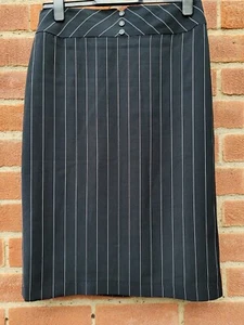 Roman Originals, Ladies, Black And White Pencil Skirt + Lining, UK12, VGC - Picture 1 of 15