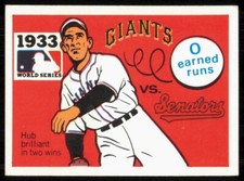 1971 FLEER LAUGHLIN WORLD SERIES BLACK BACKS 1933 - GIANTS VS. SENATORS - CARL