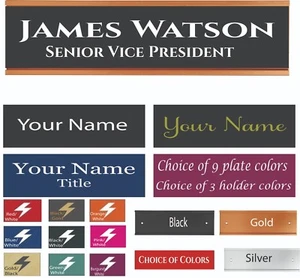Placa de identificación de pared grabada personalizada elección de colores - Imagen 1 de 3