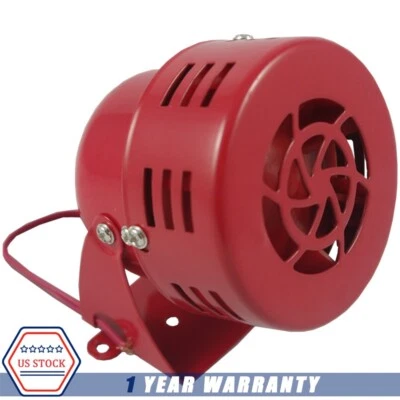 Alarma de ataque aéreo 12V eléctrica para automóvil camión motocicleta bocina alarma años 50 roja NUEVO Foto 1 de 4