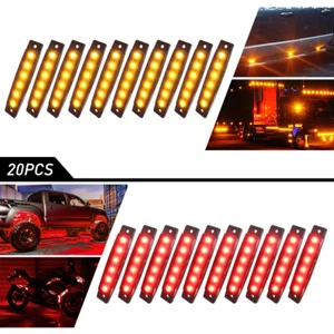 Smoked Red + Amber LED Rock Underbody Wheel Light 12V Offroad Truck UTV ATV Boat - Picture 1 of 12