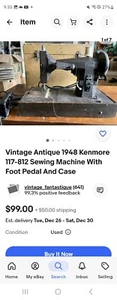 Kenwood Vintage Nähmaschine 117 812 1948 - Bild 1 von 15