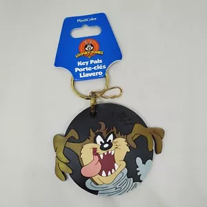 Vintage Tasmanian Devil Taz Soft Plastic Key Chain 1995 Looney Tunes Clip Ring - Picture 1 of 3