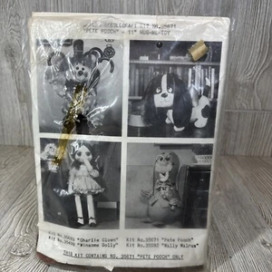 Bucilla Ago Artigianale Pete Pooch 11” Abbracciami Giocattolo Vintage Cane Animale - Foto 1 di 5