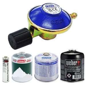 R716CART BUTANE GAS REGULATOR FOR 7/16 CANISTER SCREW ON TYPE WEBER CARTRIDGE - Picture 1 of 24