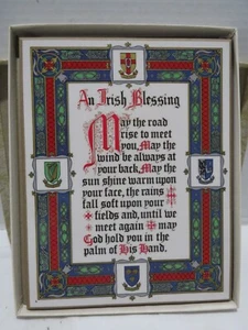 VTG IRISH BLESSING WALL PLAQUE IN ORGINAL BOX 8" X 10" - Picture 1 of 4