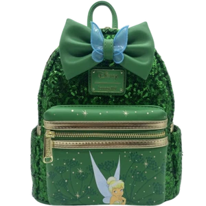 Loungefly Disney Tinkerbell Green Sequin Mini Backpack - Exclusive - Peter Pan - Picture 1 of 6