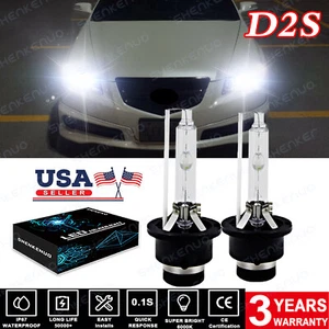 6000K White HID Xenon Headlight Bulbs For Acura TL 2007 2008 High/Low Beam 2pcs - Picture 1 of 12